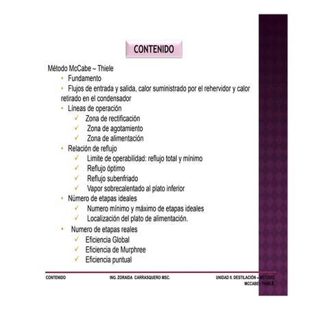 Presentación método de mc cabe thiele por zoraida carrasquero