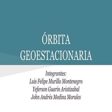 Órbita geoestacionaria Colombiana
