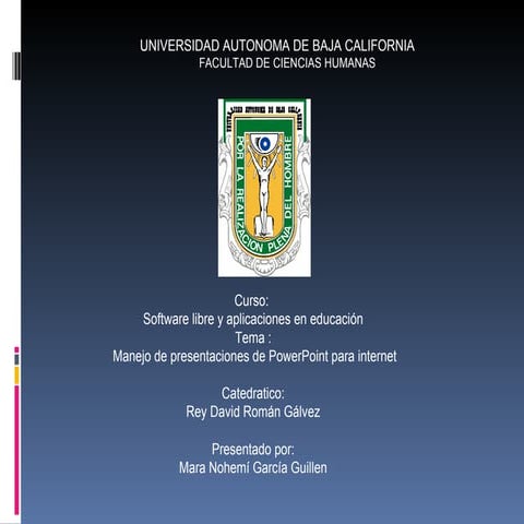 Presentación para internet slae