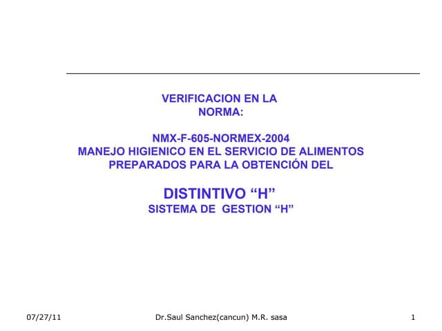 Norma 605 distintivo h pdf