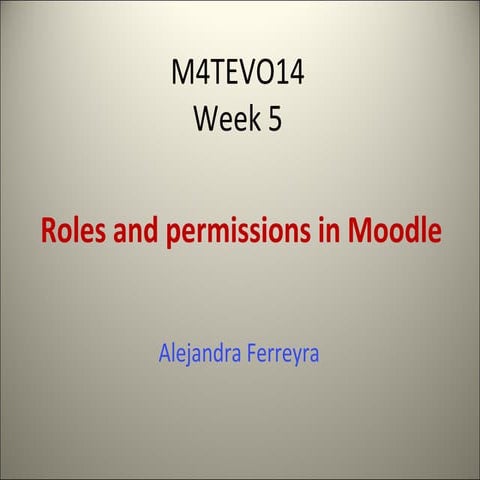 Permissions in Moodle