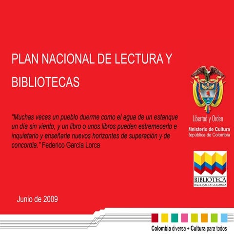 Presentación Plan Nacional de Lectura y Bibliotecas