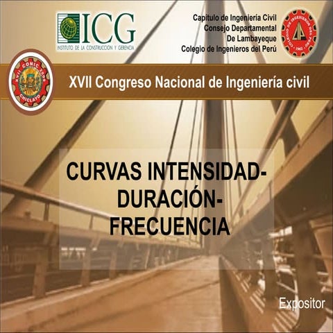 Curvas Intensidad Duración Frecuencia
