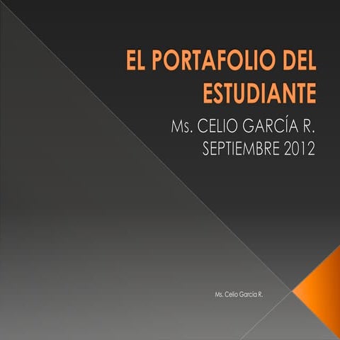 Presentación portafolio del estudiante 2012