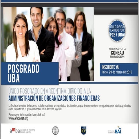 Posgrado de Especialización en Administración de Organizaciones Financieras