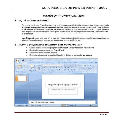 Presentación power point 2007 introducción