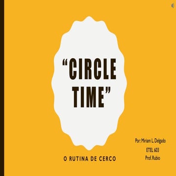 How to... "Circle Time" 