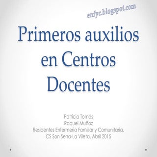 Presentación primeros auxilios 