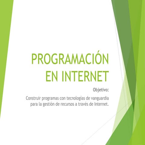Presentación programación en internet