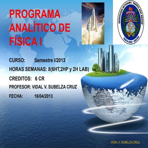Presentación Programa Física I