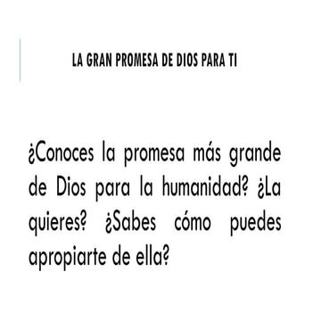 La Gran Promesa de Dios para Ti: Salvación y Vida Eterna en Cristo | PPTX