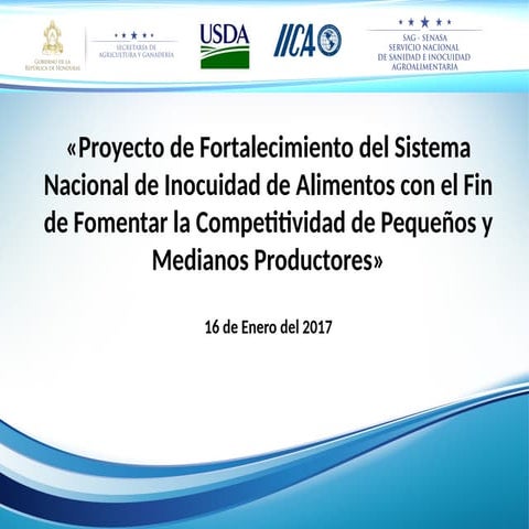 Fortalecimiento del Sistema Nacional de Inocuidad Alimentaria para ...