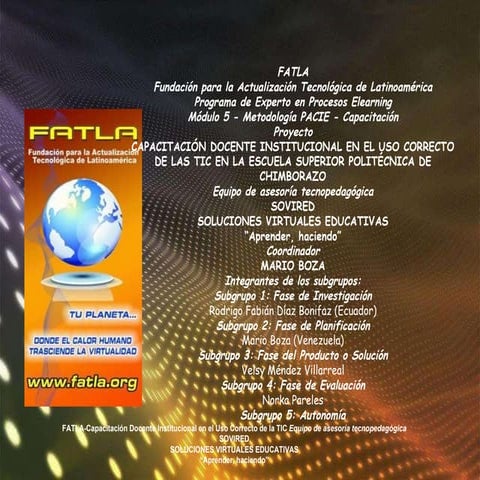 Proyecto Tecnopedagógico de Capacitación Docente para el Correcto uso de las ...