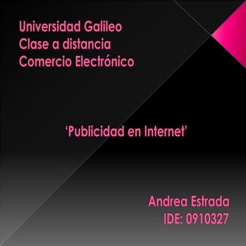 Presentación publicidad en internet