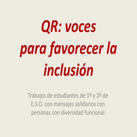 QR para dar voz a la discapacidad