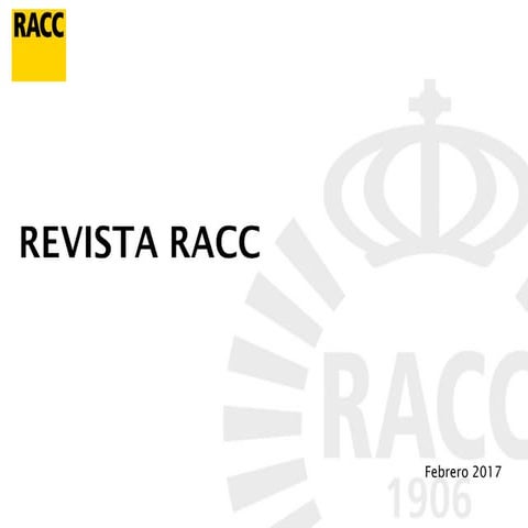 Presentación Revista RACC y tarifas para medios. | PDF