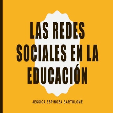 REDES SOCIALES EN LA EDUCACION