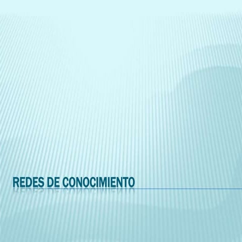 Redes de conocimiento