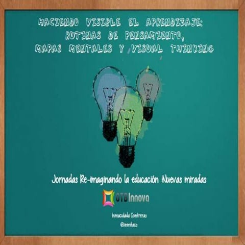 Haciendo visible el aprendizaje: Rutinas de pensamiento,mapas mentales y visual thinking.