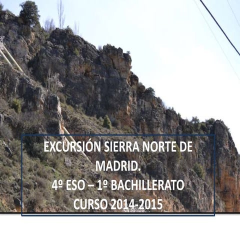 Presentación salida sierra norte madrid