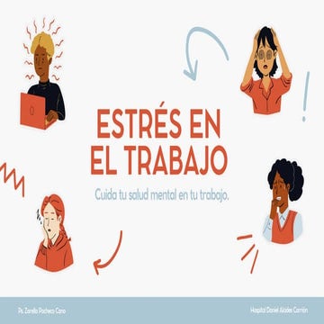 Presentación salud mental y estrés en el trabajo colorida llamativa ...