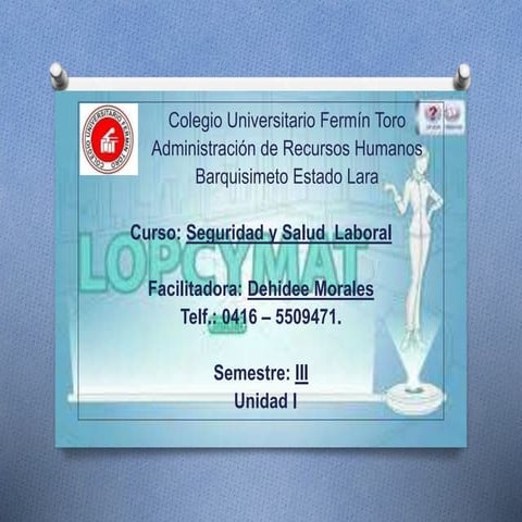 Presentación salud y seguridad laboral