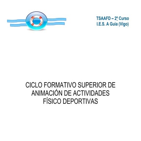 Programación del Modulo de Salvamento Acuático y Primeros Auxilios