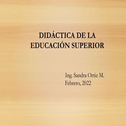 Didáctica en la Educación Superior