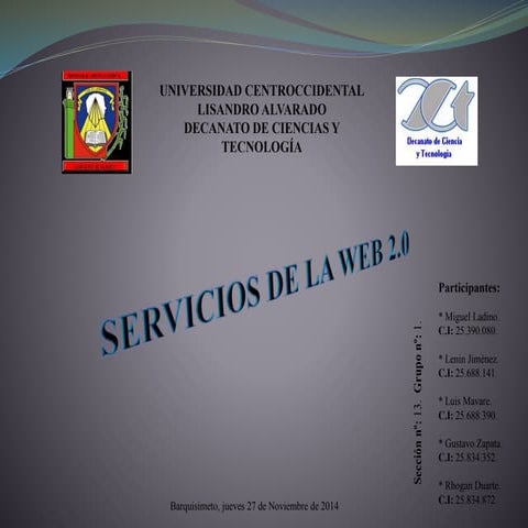 Presentación servicios de la web 2