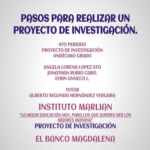 PASOS PARA HACER UN PROYECTO DE INVESTIGACION | PDF