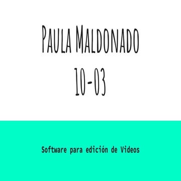 Algunos datos del software para edición de vídeos.