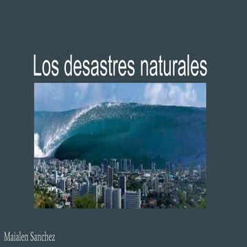 Los desastres naturales