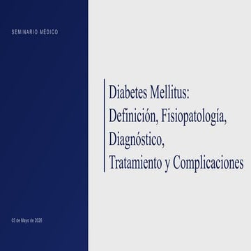 Comprehensive Medical Seminar on Diabetes Mellitus: Definition ...
