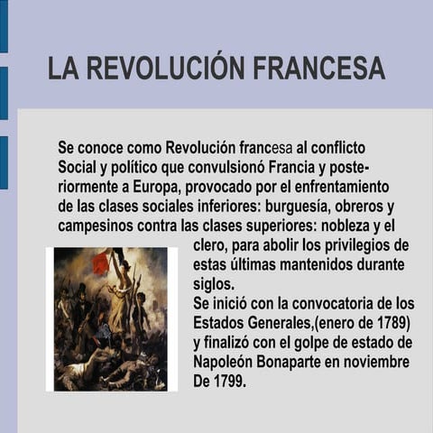 Presentación sobre la revolución francesa