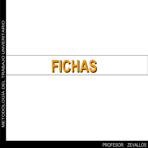 Fichas de trabajo