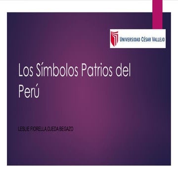 Presentación sobre los símbolos patrios del perú