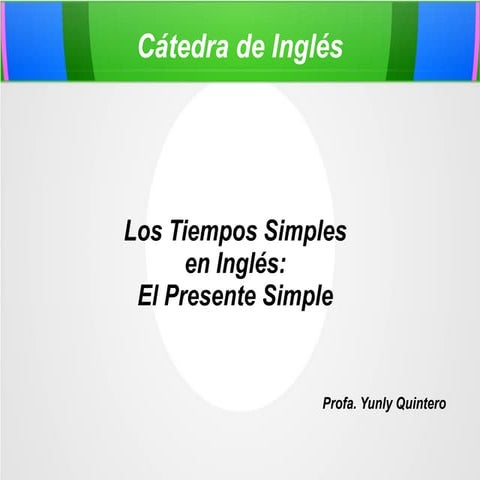 Presentación sobre presente simple