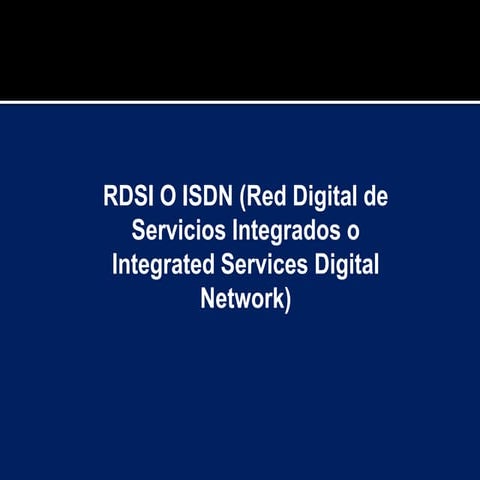 Presentación sobre rdsi | PPTX