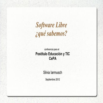 ¿Qué sabemos del software libre?