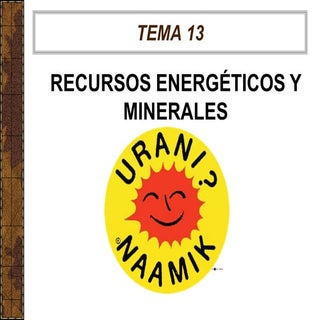 Tema 13. Recursos Energéticos y Min...