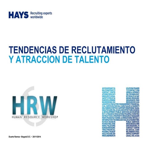Presentación tendencias de reclutamiento