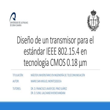 Diseño de un transmisor para el estándar IEEE 802.15.4 en tecnología CMOS 0.1...