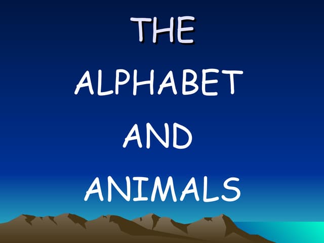 Presentación the alphabet