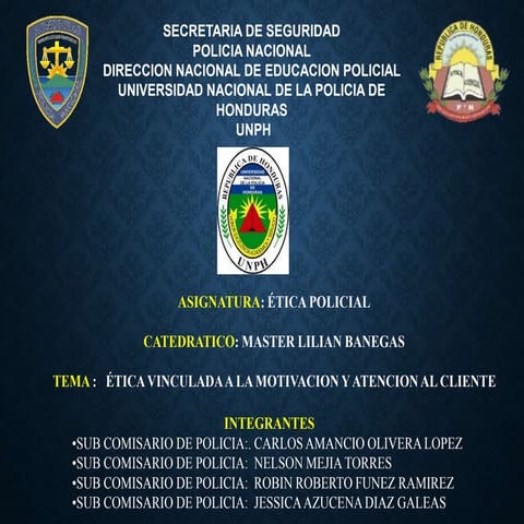 Universidad Policial Honduras Ética Policial