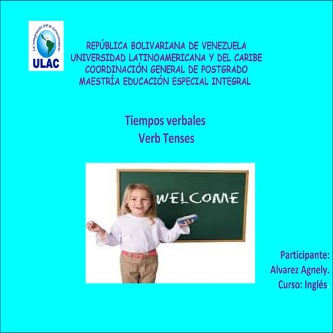 Presentación tiempos verbales ingles