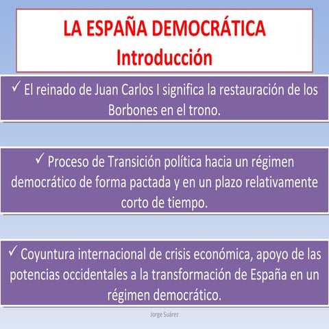 Transición española - Jorge Suárez