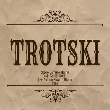 Presentación de Trotsky: David, Sergio y José Antonio