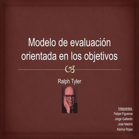 Modelo de evaluación orientada en los objetivos (Ralph Tyler)