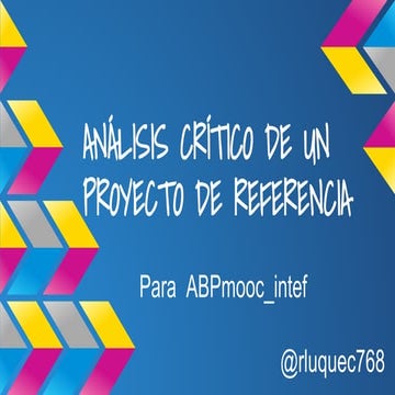 Análisis de un proyecto de referencia ABP