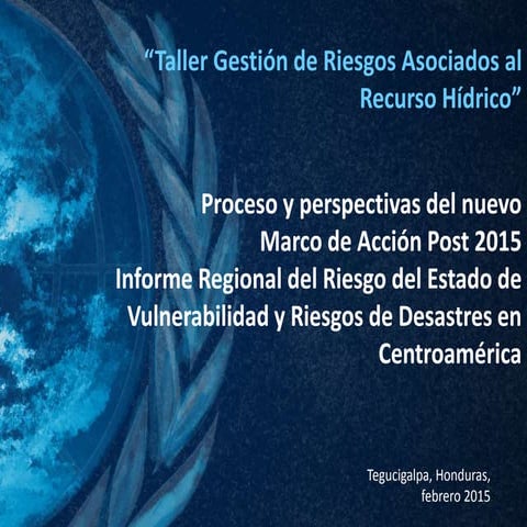 Marco Acción Post 2015 UNISDR